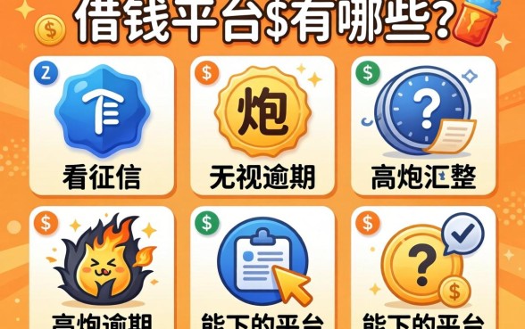 能快速借钱的平台,不看征信的有哪些,汇整五个高炮无视逾期能下的平台
