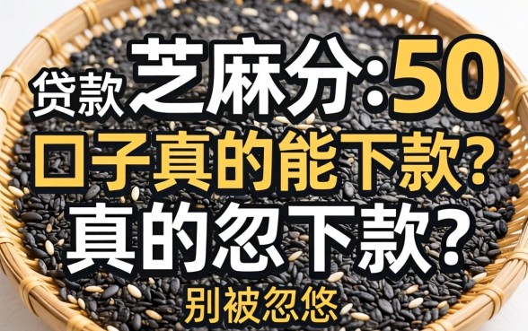 芝麻分550贷款口子真的能下款？别被忽悠了