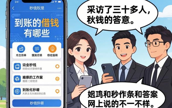秒到账的借钱软件有哪些?我采访了三十多人,答案和网上说的不一样