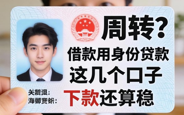 急需周转?借款用身份证贷款这几个口子下款还算稳