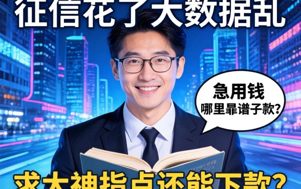 征信花了大数据乱,急用钱哪里还能下款?求大神指点靠谱路子!