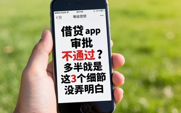 手机借贷app审批不通过?多半是这3个细节没弄明白
