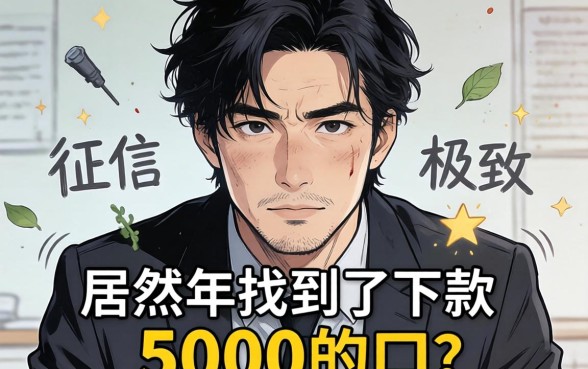 我征信烂到极致，居然在2026年找到了下款5000的口子