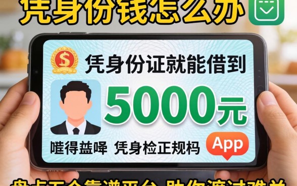 急需用钱怎么办?凭身份证就能借到5000元的app正规吗?盘点五个靠谱平台助你渡过难关