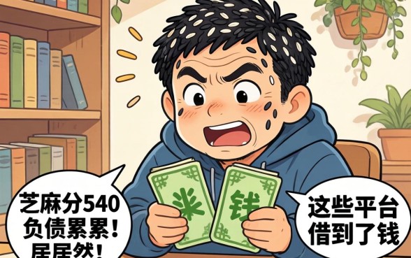 我芝麻分540负债累累,居然在这些平台借到了钱