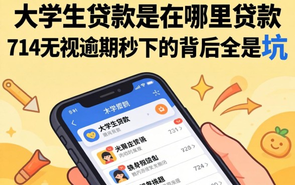 我试遍了所有渠道才发现，大学生贷款是在哪里贷款和714无视逾期秒下的软件背后全是坑
