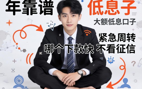 跪求2026年靠谱的大额低息口子,手头紧急周转,哪个下款快不看征信?