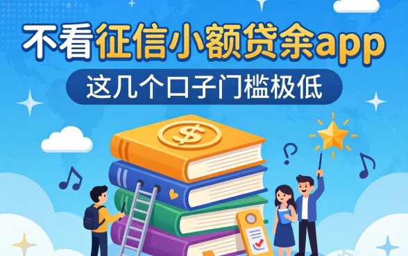 揭秘2026不看征信小额贷款app,这几个口子门槛极低