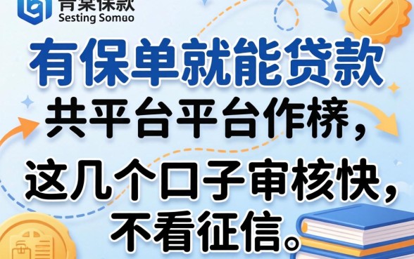 揭秘有保单就能贷款的平台,这几个口子审核快不看征信