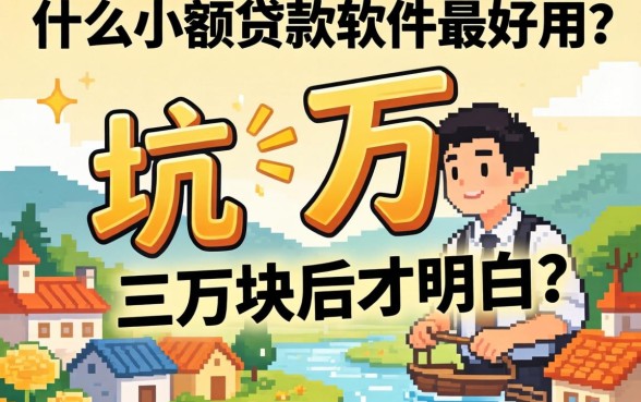 被坑三万块后才明白：什么小额贷款软件最好用？