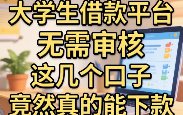 揭秘大学生借款平台无需审核,这几个口子竟然真的能下款