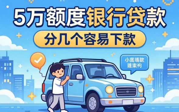 急需5万额度银行贷款?分享几个容易下款的渠道