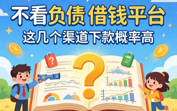 揭秘不看负债的借钱平台,这几个渠道下款概率高
