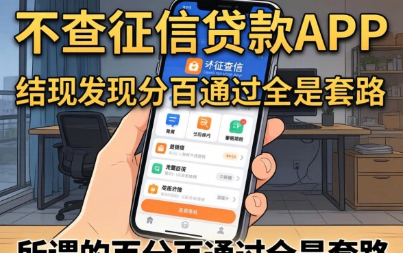 我试了那些号称不查征信的贷款app,结果发现所谓的百分百通过全是套路