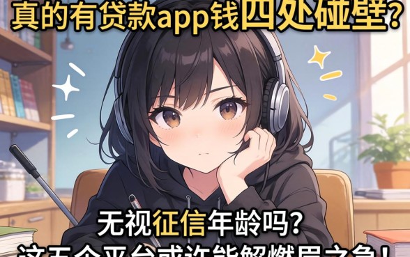 急需用钱却四处碰壁？真的有贷款app无视征信年龄吗？这五个平台或许能解燃眉之急！