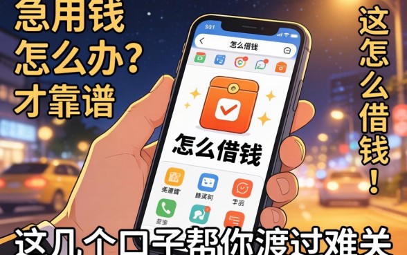 深夜急用钱怎么办？手机怎么借钱才靠谱？这几个口子帮你渡过难关