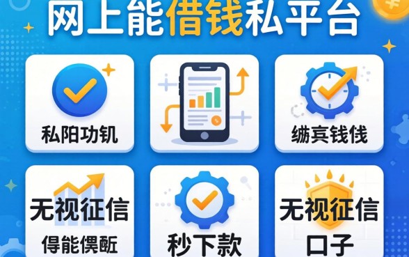私人网上能借钱的平台，陈列五个无视征信秒下款的口子