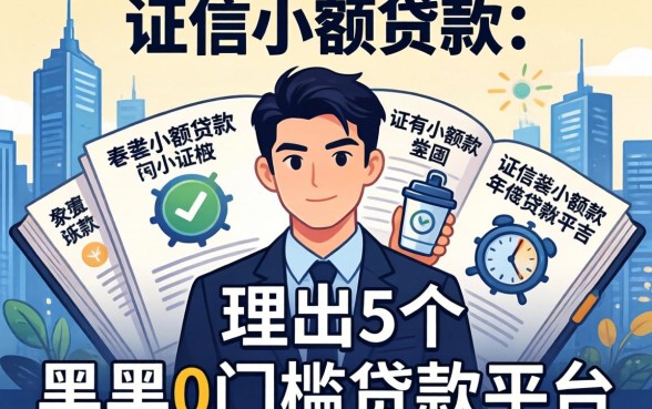 征信上有多笔小额贷款,理出5个黑户0门槛贷款平台