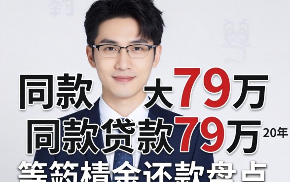 房贷压力大同款贷款79万20年等额本金还款的渠道盘点