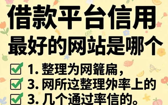 网上借款平台信用最好的网站是哪个？整理几个通过率高的