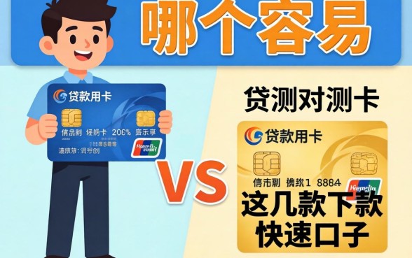 贷款和信用卡哪个容易?实测对比这几款下款快的口子