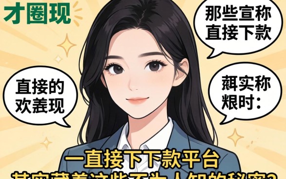 我试了一圈才发现,那些宣称直接下款的平台,其实藏着这些不为人知的秘密