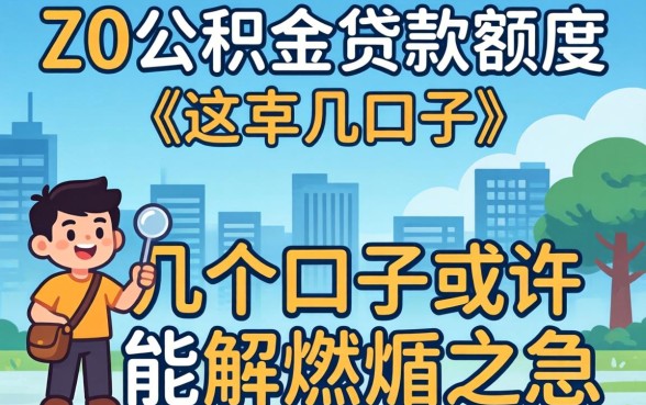 揭秘2万公积金贷款额度：这几个口子或许能解燃眉之急