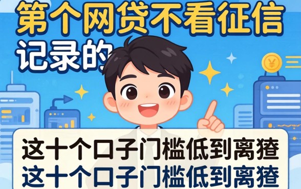 揭秘哪一个网贷不看征信记录的，这十个口子门槛低到离谱