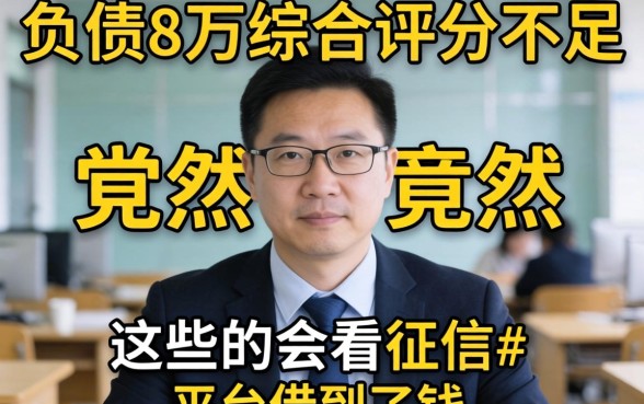 我负债8万综合评分不足,竟然在这些不看征信的平台借到了钱