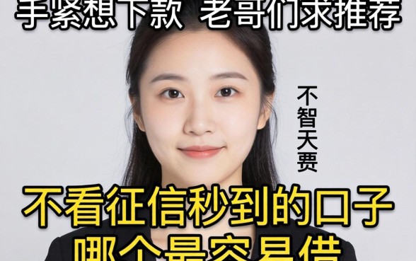 手头紧想下款，老哥们求推荐个不看征信秒到的口子，哪个最容易借？