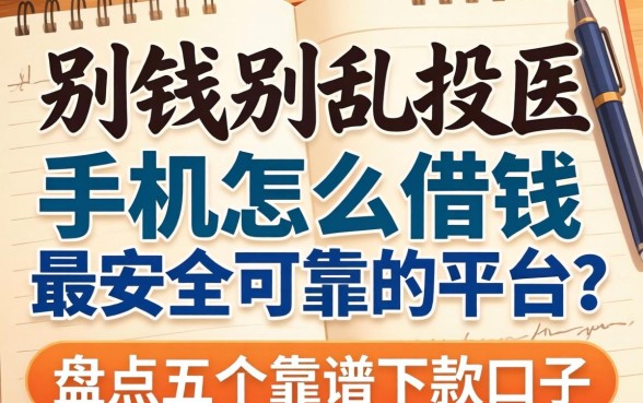 急需用钱别乱投医,手机怎么借钱最安全可靠的平台?盘点五个靠谱下款口子