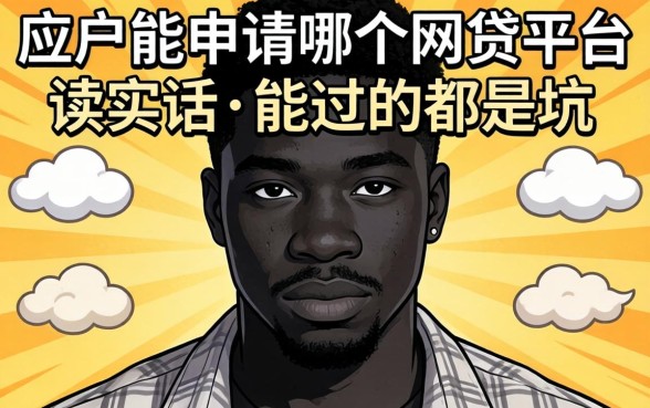 黑户能申请哪个网贷平台?说实话,能过的都是坑