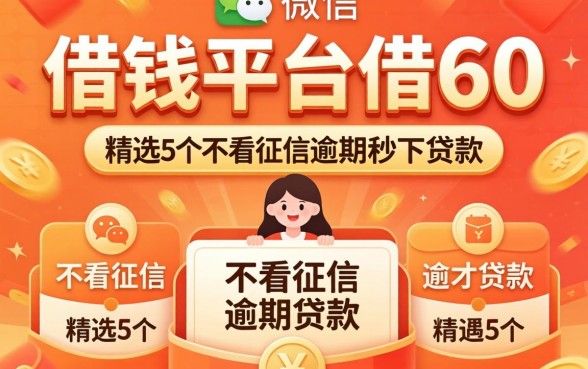 微信有什么借钱平台借60，精选5个不看征信逾期秒下款的贷款