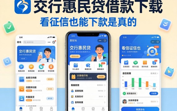 我试了几个像交行惠民贷借款app下载一样方便的平台，发现不看征信也能下款是真的吗