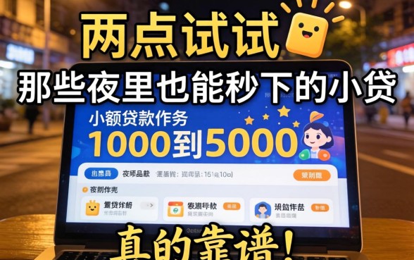 我半夜两点试了那些夜里也能秒下的小贷，1000到5000的小额贷款软件真的靠谱吗
