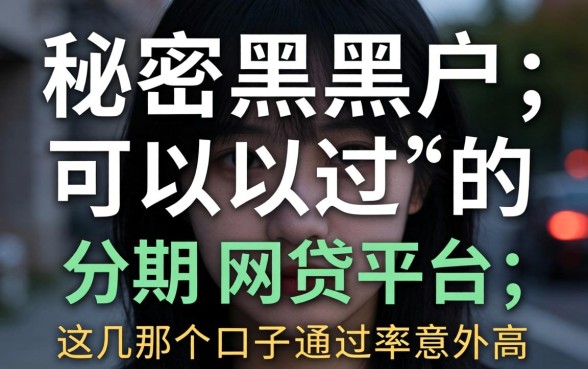 揭秘黑户可以过的分期网贷平台，这几个口子通过率意外高