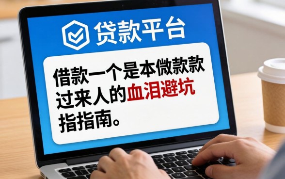 网上都有哪些贷款平台可以借款?一个过来人的血泪避坑指南