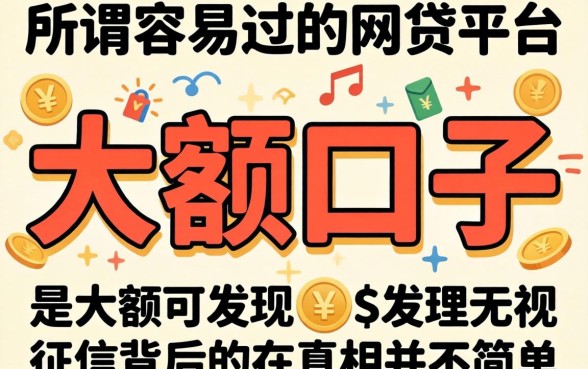 我试了那些所谓容易过的网贷平台大额口子，发现无视征信背后的真相并不简单