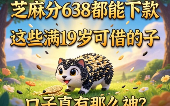 我芝麻分638都能下款，这些满19岁可借的口子真有那么神吗