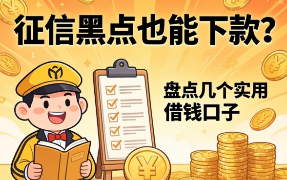 无视征信黑户也能下款?盘点几个实用的借钱口子