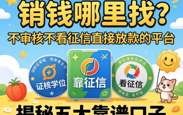 急需用钱哪里找？不审核不看征信直接放款的平台有哪些？揭秘五大靠谱口子