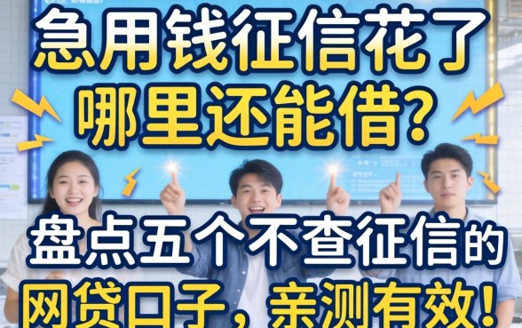 急用钱征信花了哪里还能借?盘点五个不查征信的网贷口子,亲测有效!