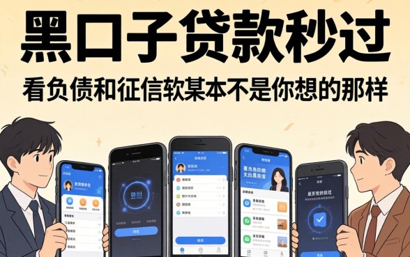 我试了几个黑口子贷款秒过2026，发现不看负债和征信的软件根本不是你想的那样