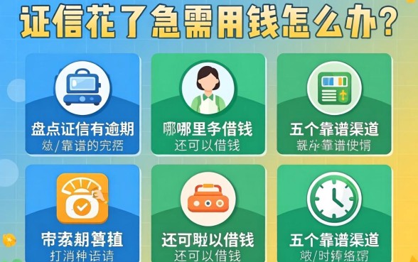征信花了急需用钱怎么办?盘点征信有逾期哪里还可以借钱的五个靠谱渠道