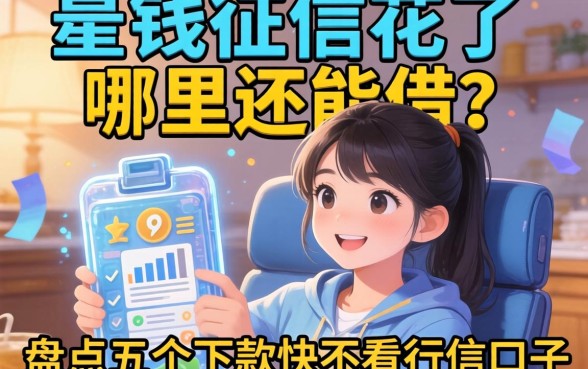 急需用钱征信花了哪里还能借?盘点五个下款快不看征信的口子