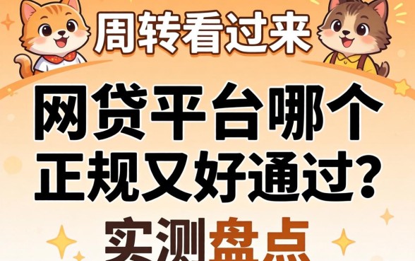 急需周转看过来:网贷平台哪个正规又好通过?实测盘点