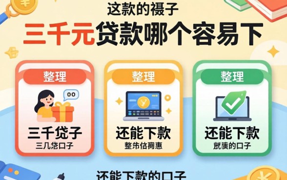 急需三千元贷款哪个容易下？整理了几个还能下款的口子