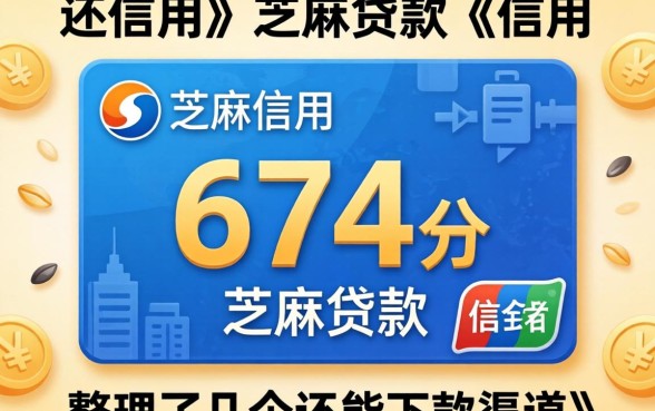 芝麻信用674分芝麻贷款:整理了几个还能下款的渠道