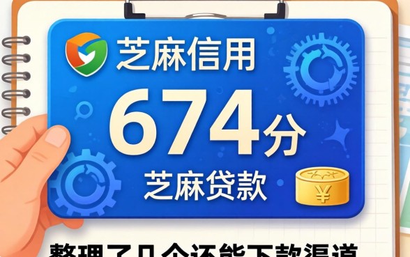 芝麻信用674分芝麻贷款:整理了几个还能下款的渠道
