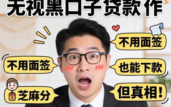 我试了那些无视黑口子的贷款软件,发现不用面签和芝麻分也能下款,但真相有点意外